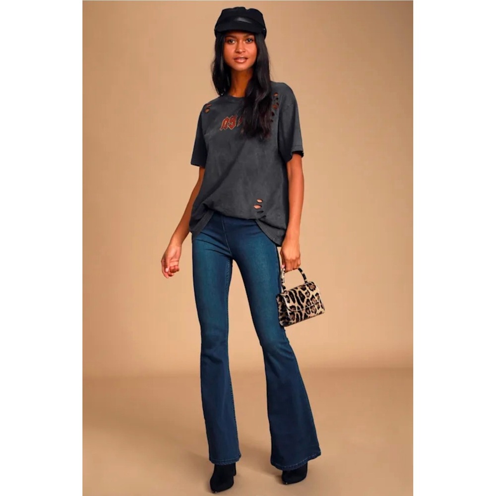 Free People We The Free Penny Pull-On Flare Bell Bottoms Indie Sleek Angled